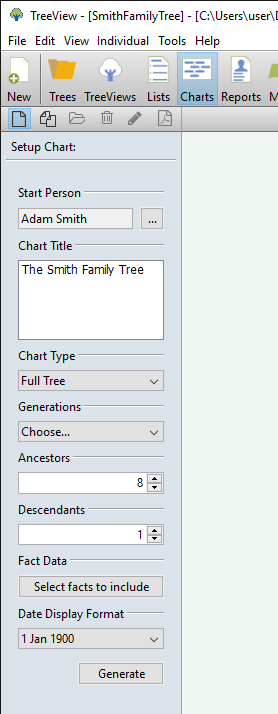 Creating a chart